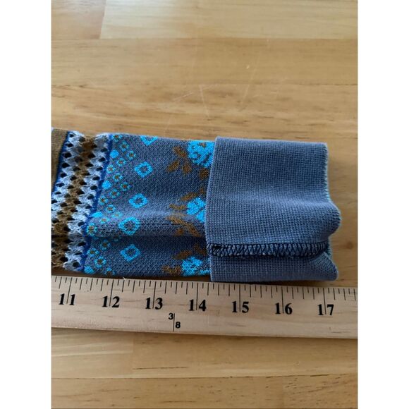 We The Free Mikah Notch Neck Top – Waffle Knit Henley w/ Patterned Sleeves – Siz - Picture 10 of 11